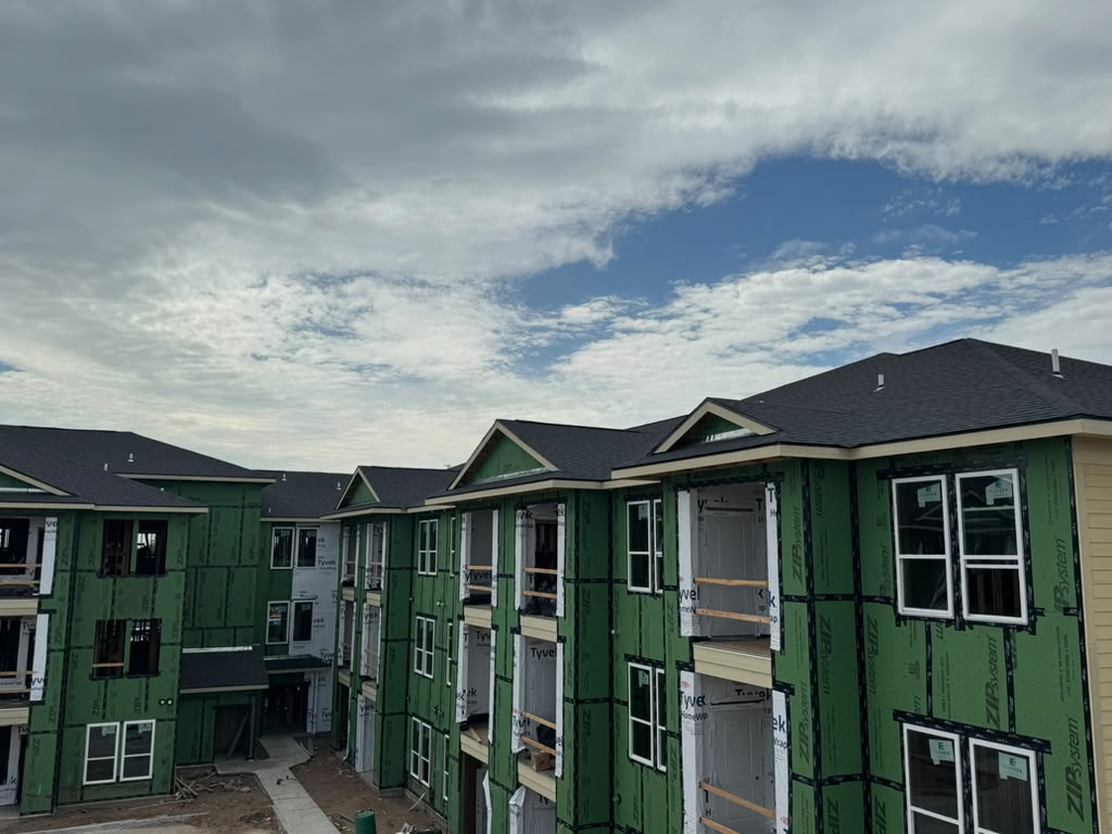 Apartment complex under construction, Houston area